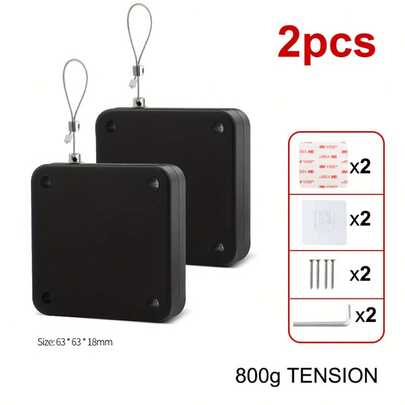 2 Pcs Automatic Door Closers – Multifunctional Residential & Commercial Screen Door Closers With Retractable Cord – Suitable For Indoor Use In Homes And Stores