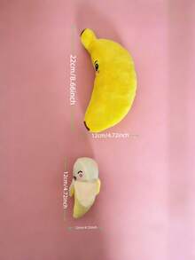 1 pieza Juguete de perro con forma de plátano que hace ruido - Adecuado para razas pequeñas, medianas y grandes, juguete interactivo para masticar - Alivia la ansiedad, hecho de material de poliéster suave, sin batería requerida - Amarillo - Ver 3