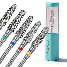 1 pezzo Punta per trapano per unghie in carburo di tungsteno NotNoot - 3/32" affusolata, altamente efficace per rimuovere il gel, adatta per trapano elettrico per unghie, per uso professionale in salone di bellezza e per manicure domestica - Multicolore - Visualizzare 1