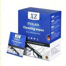 眼镜湿巾、眼镜清洁湿巾、防雾湿巾、眼镜清洁湿巾、镜头擦拭湿巾、擦拭布、镜头清洁湿巾、眼镜清洁布，适用于双筒望远镜、眼镜、时尚眼镜、相机镜头和瞄准镜的镀膜玻璃。 - 英文 - 查看 1
