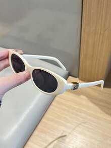 1副女士休闲复古猫眼彩色时尚小框眼镜，适合日常佩戴和街拍 - 彩色 - 查看 11