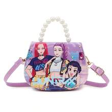 Hasbro KPOP 魔女猎人珍珠手柄斜挎包，时尚动漫人物印花手提包，配有可调节肩带，耐用PU皮革材质，适合生日、圣诞节、感恩节、K-Pop粉丝收藏、日常使用和节日礼物 - 多色 - 查看 1