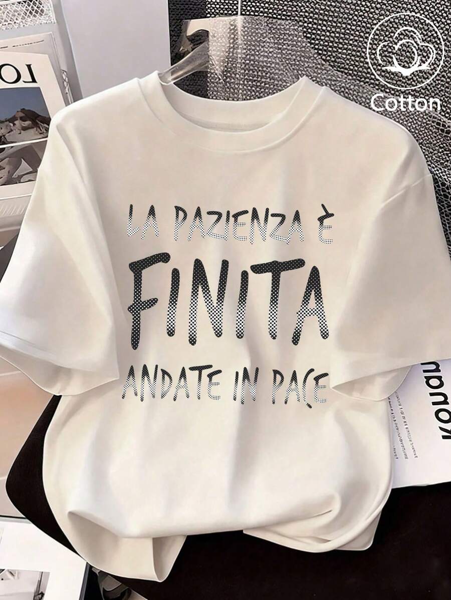 Top largo holgado para primavera/verano, top de algodón para mujer, camiseta de verano para mujer, camisa de verano para mujer, ropa de mujer, top para mujer - Blanco - Ver 1