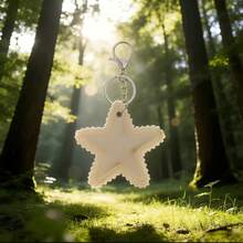 Móc khóa hình ngôi sao năm cánh bằng da PU dễ thương, phụ kiện túi xách phong cách Niche Ins - Nhiều màu - Xem 7