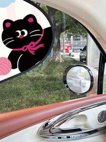 1pc Cartoon Cat Static Cling Sunshade, Adsorption Sunscreen Shade For Car Side Window - Sunshade - View 1