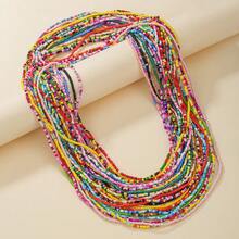 Handmade Bohemian Style Multi-Color Chain, Waist Chain, Belt, Bikini Chain, Beach Decor, Fashion Beach Party, Music Festival, Pool Party, Valentine's Day, Mother's Day, Anniversary, Birthday Gift, Eye-Catching Accessory, Belly Dance - Multicolor - View 5