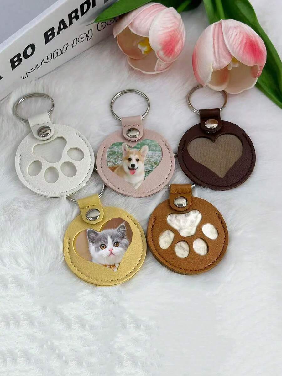 3pcs Pet Hair Storage Keychain Pendant, Cat Dog Pet Memorial Hair Collection Set - Multicolor - View 1