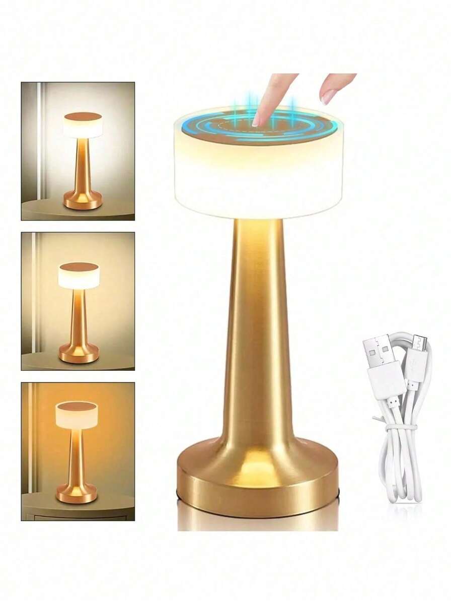Lámpara De Mesa Para Restaurante Ambiente Ambiente Led - Dorado - Ver 1