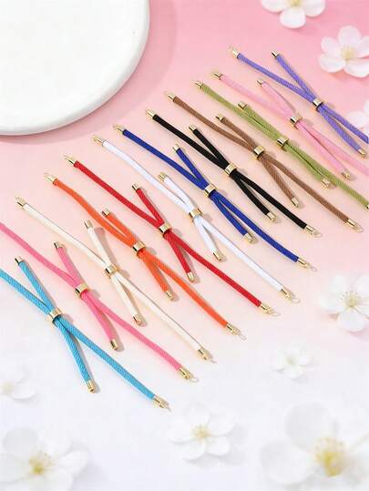 1/10/20/50pcs Colorful Lucky DIY Bracelet Cord, Suitable For Connecting Pendant Bracelets And Other Jewelry Making Materials