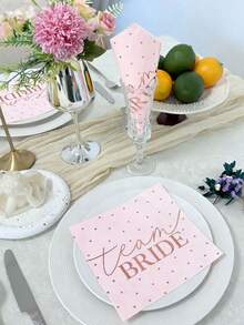 20 piezas de papel de seda para boda, papel de seda elegante con lunares, 2 capas de color rosa y oro rosa, adecuado para despedida de soltera, fiesta de boda, decoración de mesa de boda, decoración de fiesta nupcial, recuerdos de fiesta de boda, ideal para regalos y ceremonias de fiesta de boda. - Talla única - Ver 7
