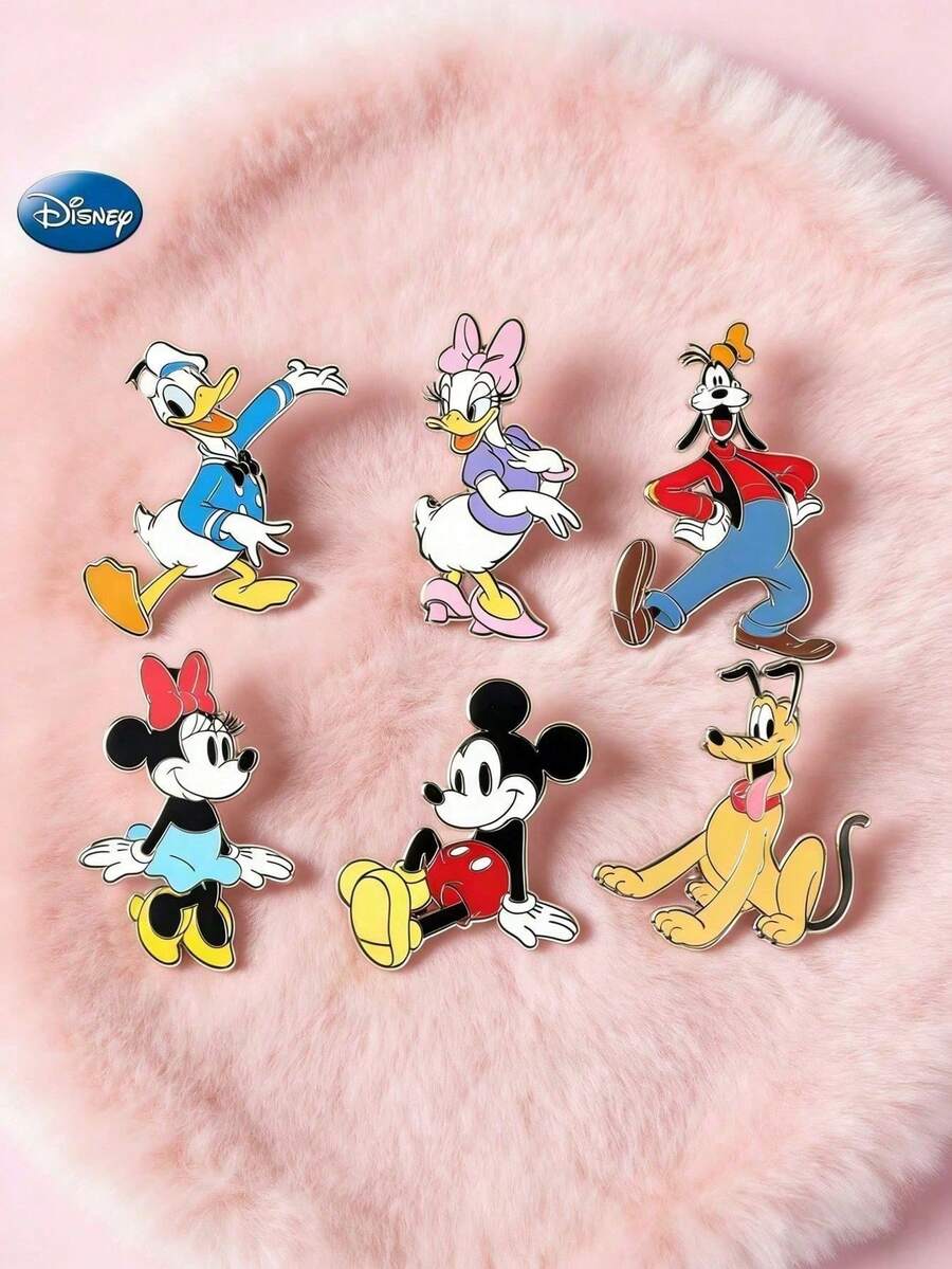 1 chiếc huy hiệu cài áo tráng men chính hãng Disney hình Mickey Mouse, Minnie Mouse, Daisy, Donald Duck, Pluto, Goofy, huy hiệu hoạt hình dễ thương, huy hiệu trang trí, thích hợp để gắn lên quần áo, túi xách, ba lô, mũ, băng đô, ghim cài áo nữ ngộ nghĩnh, dùng để trưng bày bộ sưu tập, quà tặng sinh nhật, ngày Valentine, Giáng sinh, quà tặng phụ kiện anime. - Nhiều màu - Xem 1