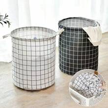 White Or Gray Laundry Basket With A Foldable Design For Easy Storage; Its Large Capacity Can Hold Dozens Of Items For Your Daily Laundry. - 白色 - 查看 6