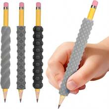 High-Quality Soft Silicone Pen Grip, Flexible & Resilient To Relieve Stress, Corrects Grip Posture, Prevents Hand Pain & Calluses, Professional Design, Student & Office Worker Essential, Adorable & Practical Stationery, Available In Multiple Colors - Multicolor - View 8