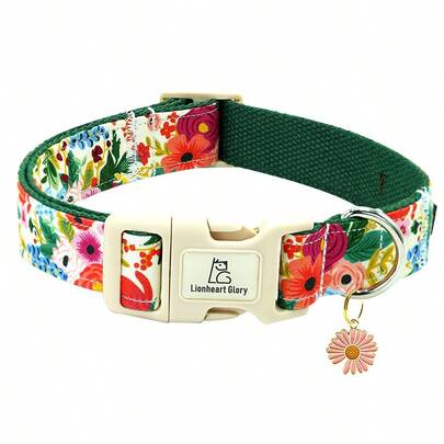 Lionheart Glory Dog Collar Cute Flower Collars Dog Boy Or Girl Soft Adjustable Dog Collars For Large Dogs Pet Gift