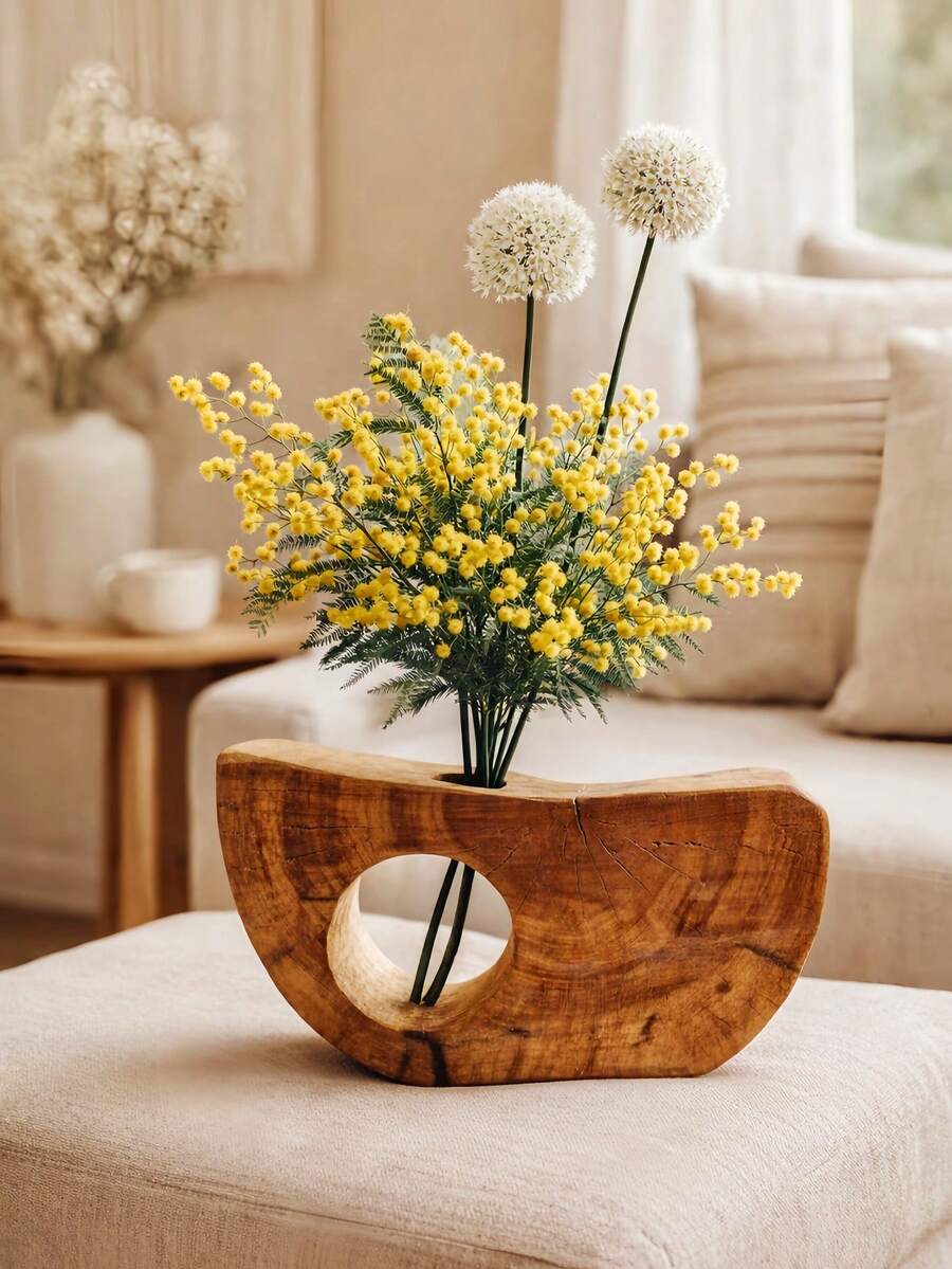 1pc Geometric Hollow Flower Vase, Modern Home Decor/Desktop Ornament - Multicolor - View 1
