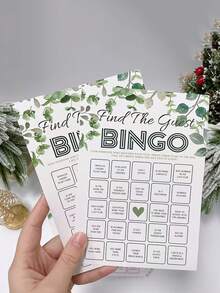 Bộ 10 lá bài trò chơi tiệc cưới chủ đề xanh lá cây - Bao gồm các lá bài Bingo và trò chơi tương tác chủ đề xanh lá cây cho tiệc độc thân, phù hợp cho lễ cưới, tiệc cưới, tiệc sinh nhật, họp mặt theo chủ đề, kỷ niệm, tiệc tân gia và tiệc độc thân. - Một kích cỡ phù hợp cho tất cả - Xem 5