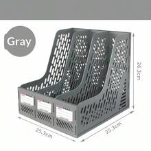 4-Tier File Organizer Rack, Thickened Document Holder Tray, Office Supplies Storage Shelf, Student Desk Top Book Stand - Multicolor - View 5