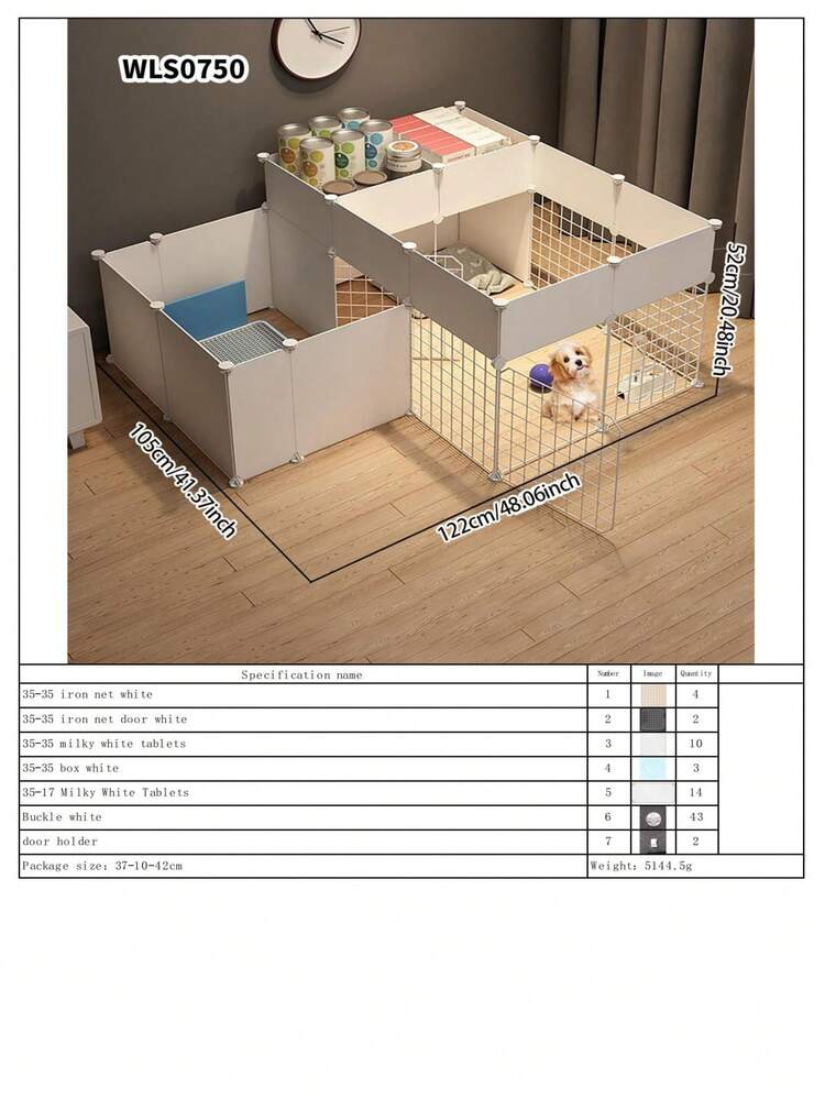 Pet Fence, Indoor Dog House Cage, For Small/Medium Dogs Like Teddy, Corgi, Isolation Gate, Protective Fence, Dog Bed - Multicolor - View 15