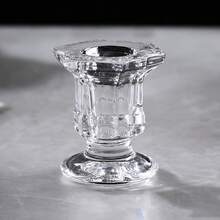 1 chiếc giá đỡ nến bằng thủy tinh pha lê, giá đỡ nến hình quả bí ngô sáng tạo. - 1PC - Xem 8