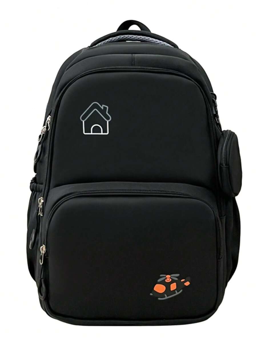 Mochila minimalista de unicolor de diseño original, bolsa ligera para uso diario y actividades al aire libre - Multicolor - Ver 1