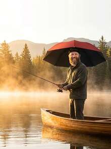 Portable Hat Umbrella, Head Design, Multi-Scenario Use - Fishing, Gardening, Hiking, Photography, Outdoor Work, Lightweight And Portable - Foldable And Storable - A - View 6