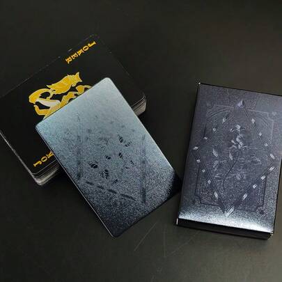 54 pièces Cartes à jouer roses noires, matériau en papier épais et durable, idéal pour les cadeaux de Noël, Halloween, Thanksgiving et les soirées jeux, cadeaux de fêtes, cadeau de voyage créatif à la mode pour Thanksgiving
