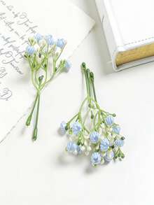 Bó hoa baby's breath cán cao su mềm (1/5 bông), hoa giả trang trí đám cưới, hoa trang trí phòng khách, bó hoa cô dâu. - Nhiều màu - Xem 5