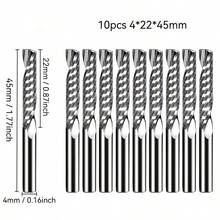 10 mũi phay ngón đơn rãnh bằng hợp kim cứng nguyên khối 4mm, dao khắc CNC độ chính xác cao, thích hợp cho việc khắc và cắt nhôm/acrylic/PCB. - dao khắc - Xem 9