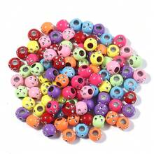 5/10/15Pcs8mmCandy Color Mixed Round Spacer Beads Shiny Imitation Crystal Acrylic Beads Jewelry Making Materials DIY Craft Beads - Multicolor - View 6