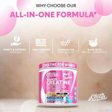 Women's Creatine Monohydrate Powder With BCAAs, Collagen, Myo-Inositol, L-Glutamine, & More For Optimal Wellness & Beauty Support – Shelf Builder - 一 - 查看 9
