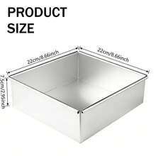4/6/8/10 Inch Square Cake Baking Pan - Removable Bottom, Aluminum Non-Stick Rectangular Cake Mold, Heat-Resistant Easy Release, Baking Mold For Cheesecake, Sponge Cake, DIY Cake, Ideal For Christmas, Valentine's Day, Birthday, Family Gathering Kitchen Baking Tool - Square Mold - 1 Piece - View 5