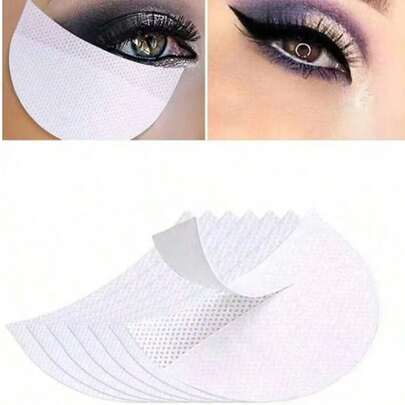 30片眼妆贴纸，透气眼妆工具，眼妆遮盖贴纸，眼影模板，眼线贴纸，假睫毛贴纸，美妆工具，无绒眼影垫，唇彩保护贴纸，适用于睫毛嫁接，眼影隔离贴纸，一次性无绒垫，假睫毛嫁接化妆工具