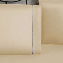 400 Thread Count Sheet Set, 2 And 3 Pieces, Luxury Hemstitch, Single, Double, Queen, King, High Quality - STRAW - View 3