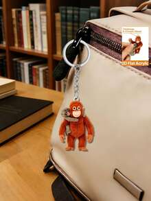 1pc 2D New Acrylic Protective Monkey/Gorilla Doll Pendant, Cute Cartoon Gorilla Key Accessory, Suitable For Backpacks, Bags, Car Keys, Phone Cases, Earphone Cases, Wallet Decorations, Couple Gifts, Holiday And Birthday Gifts, Fashion Accessories, Desktop Ornaments, Party Decorations, Pendants. Gifts For Mother, Father, Graduation, And Teacher - Multicolor - View 11