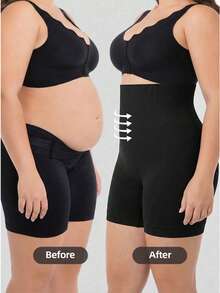 Quần short định hình eo cao cỡ lớn dành cho nữ, kiểm soát vùng bụng tốt, gấu quần chống cuộn, legging định hình co giãn cao, đồ định hình thon gọn không đường may, bộ đồ định hình eo mạnh mẽ, phù hợp cho đi làm, dự đám cưới, tập thể dục, mặc hàng ngày. - màu đen - Xem 4