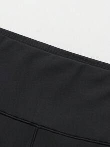 Balabala Leggings de Ioga de Verão para Meninas 2026, Proteção UV, Algodão Macio e Elástico, Calças Confortáveis para Uso Diário - Preto - Visão 3