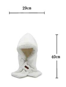 Bộ 1 hoặc 2 món mũ, khăn quàng cổ màu trơn unisex kèm găng tay, mũ giữ ấm mùa thu/đông, có lớp lót cách nhiệt, chắn gió và có vành che tai, thích hợp cho các hoạt động hàng ngày, trượt tuyết, leo núi, cưỡi ngựa. Quà tặng Valentine. - Nhiều màu - Xem 9