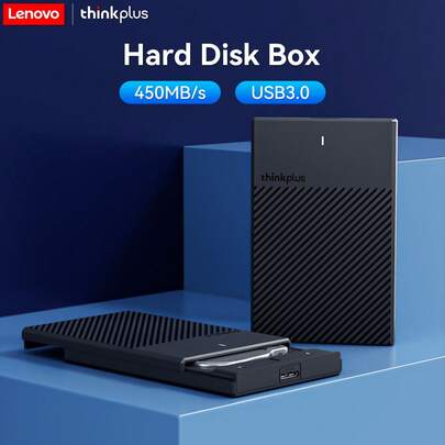  Lenovo Hard Drive Box, High-Speed Transmission, Built-In Thick Sponge Pad, Smart Sleep, ABS+PC Body Is Sturdy And Anti-Cracking, Tool-Free Installation, Compatible With Multiple Systems.