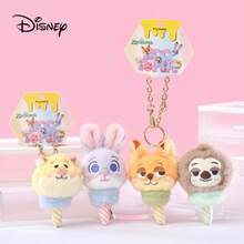 1 buah Gantungan Kunci Boneka Plush Disney Zootopia Kelinci Judy, Rubah Nick, dan Petugas Macan Tutul, Hadiah Pesta Ulang Tahun Anak, Aksesori Tas Ransel - MultiWarna - View 3
