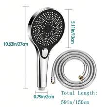 High Pressure Handheld Shower Head, 3 Spray Modes, Easy Installation, Water-Saving, Artistic Design, Enhance Bathroom Experience - Spiral Panel - View 11