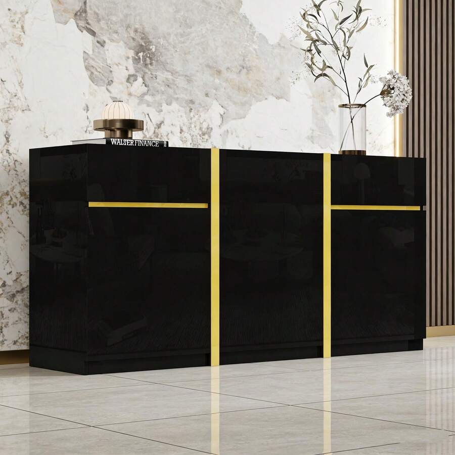 Buffets & Sideboards - Black + MDF + Particle Board - View 1