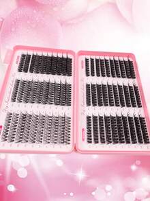 Large Capacity DIY Clustered False Eyelash Set 570 Pieces -10-18mm Mixed Length D Curl | 30D/40D/50D/60D/80D/100D Multi Density Optional - View 4