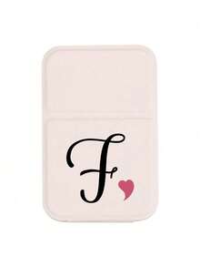 Foldable Portable Makeup Mirror With Black Art Letter Heart Pattern, White Mirror, With Stand, A-Z Letter Makeup Mirror, Travel Mirror, Beauty Product, Desktop Makeup Mirror, Rectangular Desktop Portable Makeup Mirror, Foldable Minimalist Makeup Mirror, Ideal Gift For Women, Mothers And Teachers - Multicolor - View 16