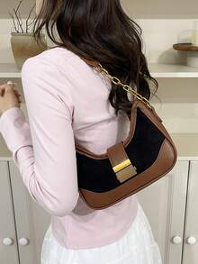 Niche Design Retro Dumpling Bag New Women's Bag Popular Explosion Model Crossbody Chain Crescent Bag - Black - View 9