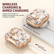Bộ 1 ốp bảo vệ có chân đế cầu vồng mới, được sơn màu, tương thích với Apple Pro 3, ốp tai nghe được sơn màu, tương thích với tai nghe Apple thế hệ thứ 4. - Nhiều màu - Xem 5