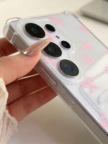1个可爱不对称蝴蝶结透明防摔气囊手机壳，带卡槽，兼容苹果17 Pro Max、17 Air、17 Pro、17、16 Pro Max、16 Plus、16 Pro、16、15 Pro Max、15 Plus、15 Pro、15、14 Pro Max、14 Plus、14 Pro、14、13 Pro Max、13 Pro、13、12 Pro Max、12 Pro、11 Pro Max、11 Pro、11、XS Max、XR、X/XS、7 Plus、8 Plus/Galaxy S10、S21、S22、S23、S24、S25、S26、Note20 - 無色 - 查看 4