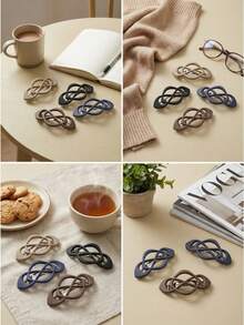 1pcs Matte Solid Color Half Bun Low Ponytail Elegant Hollow Out Retro Claw Clip Hairpin, Hair Accessory, Claw Clips, Clips For Hair Slide, Hair Claws, Hair Accessories, Head Accessories Casual ABS None - A - Màu ngẫu nhiên - Xem 4