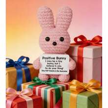 1pc Rabbit Shaped Easter Basket Filler, Suitable For Young Girls And Children, Can Be An Gift, Suitable For Female Friends And Daughters' Birthday Gifts, Handmade Crocheted Rabbit Easter Egg Decor Stuffing - 彩色 - 查看 4