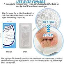 Moisture Absorbers For Bathrooms Basements Rvs And Closets Leakproof Desiccant Dehumidifier Bags - 25 Gram - View 4
