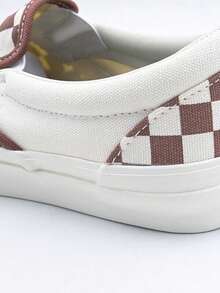 Vans男鞋女鞋Slip-On Reissue 98棋盤格一腳蹬帆布鞋低筒板鞋休閒鞋懶人鞋VN000CSECFF - 棕色 - 查看 6